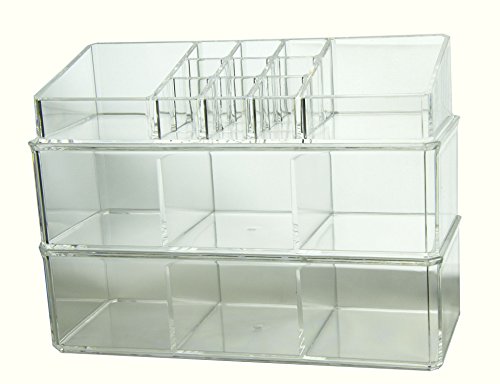 Feibrand Acryl Kosmetik Make up Organizer Aufbewahrung 3 Tiers - 2