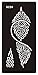 STENCILS TEMPLATES TATTOO Mehndi Indian Stencill Henna Designs - single use S230 - suitable for Henna Tattoo Glitter Tattoo and Airbrush Tattoo