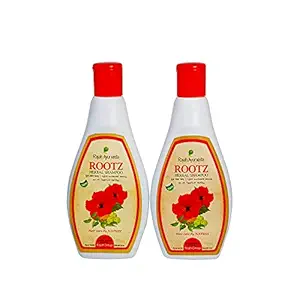 Rajah Ayurveda ROOTZ Shampoo 200ml (Pack of 3) ? |Royal Ayurvedic Treatment for your Hair with Goodness of Hibiscus, Brahmi, Neem and Shirakakai| Paraben Free|