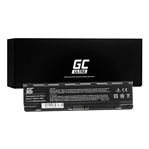 Green Cell® ULTRA Serie PA5024U-1BRS Akku für Toshiba Satellite C850 C850D C855 C870 L850 L855 L870 (Original Panasonic Zellen, 6800mAh, Schwarz)