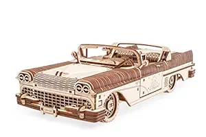 Dream Cabriolet VM-05 Mechanical Model DIY Car Kit, Wooden 3D Car Puzzle for Self Assembling, Best Men Gift by Ugears, Educational Puzzle and Mechanical Engineering Project