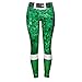 Produktbild DEELIN Womens St. Patrick's Day Clover Print ziehen sich die Hosenbundhosen mit hoher Taille an