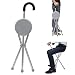 Produktbild Portable Folding Seat Cane Klappstuhl Outdoor Reise Cane Krücken Stuhl Klappstühle Klapp Camping Hocker für Wandern Angeln Reisen