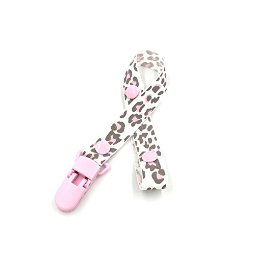 Lvge Soother Teethers Chain Clip Lanyards White Leopard