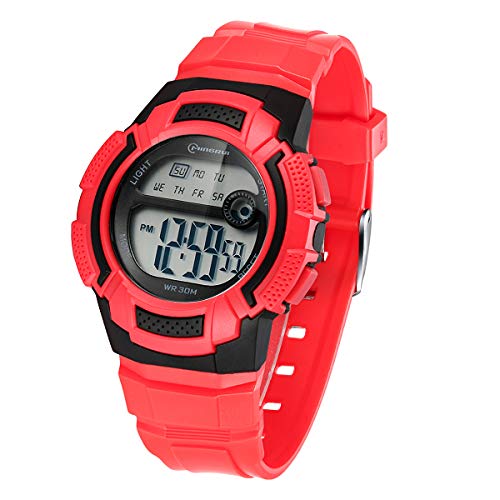 Jungen Digitaluhren, Kinder Uhr Mädchen Jungenuhr Wasserdicht 3ATM Sportuhren Digitale Kinderuhr Armbanduhr Uhr mit Wecker/Stoppuhr, Datum & Woche und Kalender (Rot) Jungen Digitaluhren, Kinder Uhr Mädchen Jungenuhr Wasserdicht 3ATM Sportuhren Digitale Kinderuhr Armbanduhr Uhr mit Wecker/Stoppuhr, Datum & Woche und Kalender (Rot)