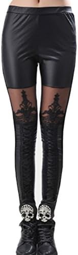 Leggings Women's Eyelashes With Lace Lacecet Black Dark Gothic Unique Size Gift Ideas",