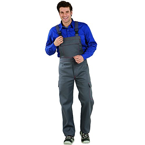 Planam Latzhose Hitze-/ Schweißerschutz, 500 g/m, Größe 52, 1 Stück, grau, 1744052 - 5