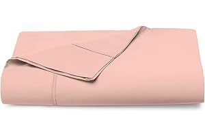 Pizuna 400 Fadenzahl Baumwolle bettlaken 180x280cm Rosa, 100% Langstapelige Baumwolle betttuch Weiche mako Satin, bettlaken ohne Gummizug (100% Rosa Baumwolle betttuch 180 x 280 cm)