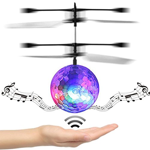 Switchali RC Juguete EpochAir RC Flying Ball, Drone RC HelicóPtero Bola Built-In Disco MúSica Con Shinning IluminacióN LED Para NiñOs Adolescentes Colorido Flyings Para NiñOs Juguete Claro