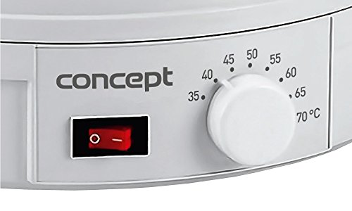 CONCEPT Hausgeräte so1020 Dörrgerät Gobi, 9 Dörr-Einsätze, extra grosse Kapazität, weiß - 5