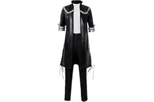 Jiumaocleu Anime My Hero Academia Dabi Cosplay Costume Leather Jacket Coat Men Outfit Halloween Cosplay Fancy Dress Gift for Ainme Fans