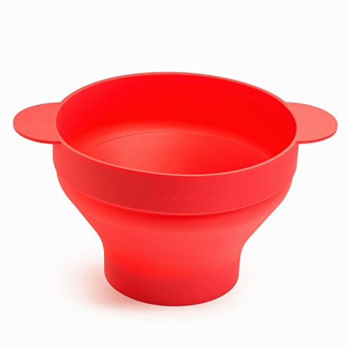 MUZIYU Mikrowellen Popcorn Popper, Silikon Popcorn Schüssel mit Deckel, faltbare Silikon Schüssel – Leicht zu handhaben - 8