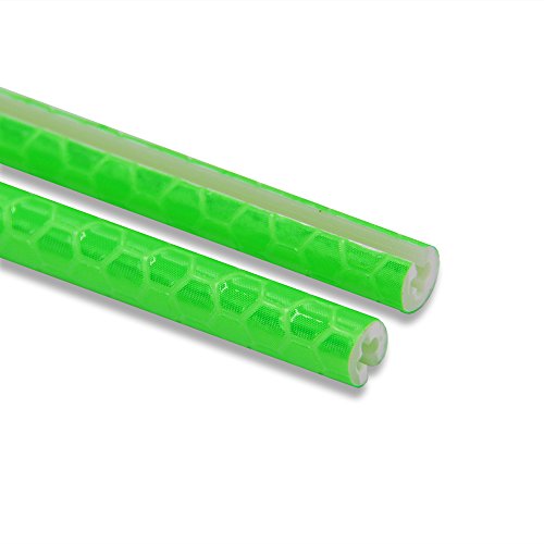labego 24 Riding Bike Fahrrad Rad Speichen Reflektor reflektierende Mount Clip Tube Warnung Streifen - 2