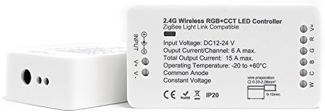 RGB+CCT Full Color Colorful Change warmwhite+coldwhite Color Temperature Electronic Ballast Controller ZigBee Compatible 12-24 Volt for LED Stripes und Strips, Cable Spots and 6 Wire LED Lights