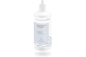 ‎MAGNIVISION MAGNIVISION Saline Solution, 360 ml Saline Solution for Contact Lenses, for Rinsing Soft & Hard Contact Lenses, Borate-Free, Made in Europe