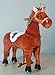 UFREE rocking horse, Height 35'',Giddy up Go Go Pony for Ages 3-5 Years, Safe Toy Really Go with Wheels