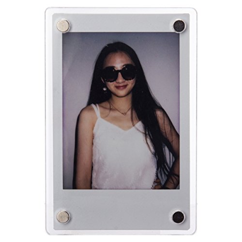 Woodmin klaren Acryl-Magnet Fotorahmen / Memo Halter, 3 Zoll,5 Packs - 6