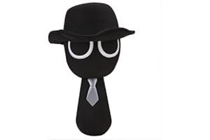 Kouipoie Sprunki Peluche 9.8" Divertente Peluche Sprunki Per Fan Di Giochi,Super Morbido Giocattolo Da Collezione,Regali Di Natale E Compleanno Per Bambini E Ragazzi Di 6+Anni. (Nero)