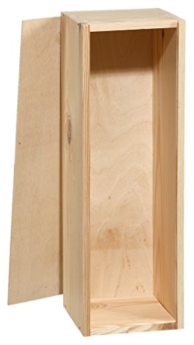 Schreibers – Weinholzkiste mit Holzwolle 1er Geschenkkiste Weinbox Weinkiste Holzbox Geschenkbox – 1St - 3