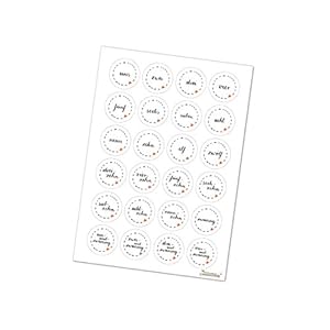 Calendrier de l'Avent 24 chiffres pour les selbstgemachten Calendrier de l'Avent, étiquettes autocollantes Mat, 24 chiffres pour écrire, nummerieren Blanc 40 mm Noir
