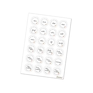 Calendrier de l'Avent 24 chiffres pour les selbstgemachten Calendrier de l'Avent, étiquettes autocollantes Mat, 24 chiffres pour écrire, nummerieren Blanc 40 mm Noir