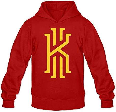 YQUE Men's 2# Basketball Player Kyrie K Irving Hoodies Sweatshirt Black -  Red -