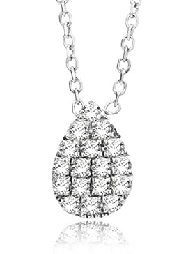 Orovi Damen Goldkette mit Diamant Weißgold 9 Karat (375) Diamant 0.09crt, Halskette
