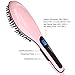 [2016 New Release] Hair Straightening Brush, Merit Hair Straightener With LCD Temperature Control, Straightener Comb With Fast Styling, Detangling Electric Straightener For Short or Long, Black, Thick, Thin, Wavy Hair or Bangs (Pink)