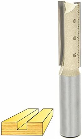 《Clearance Sale ! 》SROL Flush Trim Router Bit 12.7 x 38 mm ouble Straight Flute for Woodworking Engraving Grooving 1/2 Inch Shank