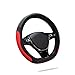 Produktbild Ergocar 2019 D-Form Auto Lenkradbezug Rutschfester Auto Lenkradschutz 38cm (15") Mikrofaser PU Leder (Schwarz-Rot)