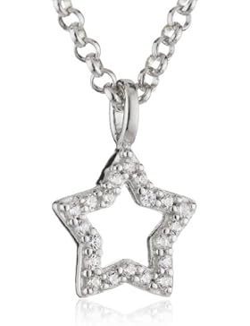 Esprit Kinder und Jugendliche Halskette 925 Sterling Silber rhodiniert Zirkonia ESNL92733A340