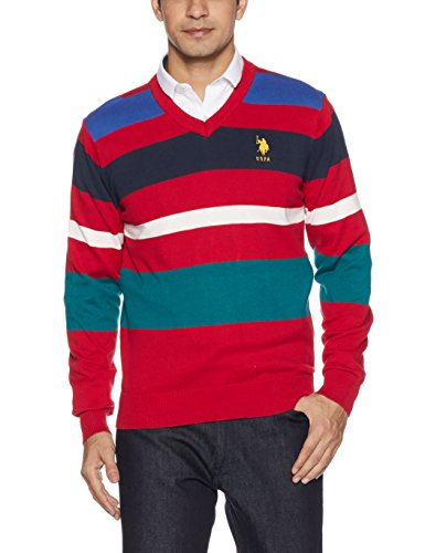 US Polo Assn. Mens Cotton Sweater (8907378433688_USSW0660_X-Large_Formula One) RS.839 (65.00% Off) - Amazon