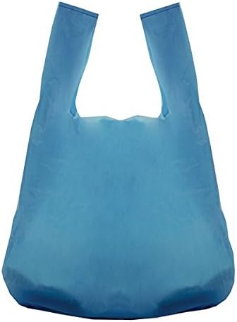 100 x Blue Vest Plastic Carrier Bags 12x18x24" Supermarkets, Takeaway, Stalls
