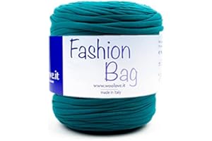 woolove Fettuccia in Cotone Fashion Bag per Uncinetto da Circa 700gr - Ottanio 104