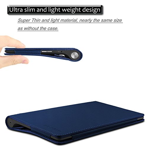 Lenovo Yoga Tab 3 10 Hülle Case, Infiland Slim Fit Folio PU-lederne dünne Kunstleder Schutzhülle Cover Tasche für Lenovo YOGA 3-10 25,7 cm (10,1 Zoll IPS) Tablet(Not für Lenovo Yoga Tab 3 Pro/Yoga Tab 3 10 Plus) (mit Auto Schlaf / Wach Funktion)(Dunkleblau) - 6