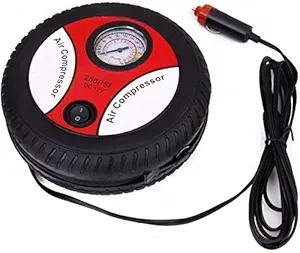 Dhruv Star Portable Electric Mini DC 12V Air Compressor Pump for Car and Bike Tyre Tire Inflator