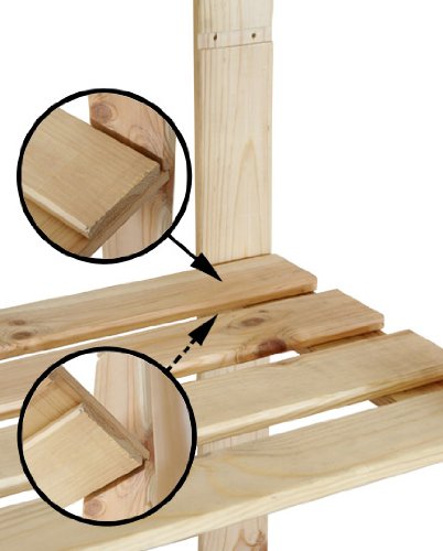 Len Mar.de HOLZREGAL aus 17 mm Holz BÜCHERREGAL MASSIVHOLZREGAL KELLERREGAL BÜROREGAL Serie B (170.0 x 170.0 x 28.0 cm 5 böden, B-02) - 3