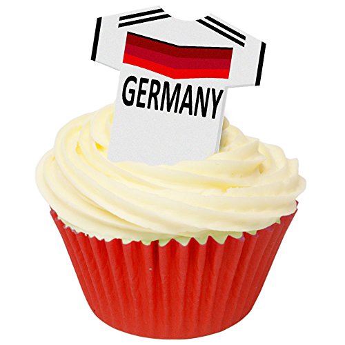 Preisvergleich Produktbild Fußball Trikot aus essbarem Papier: Deutschland / 12 Edible Football Shirts: Germany