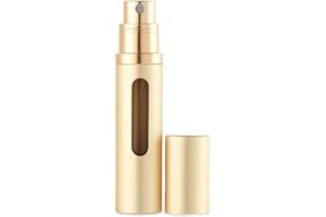 TRAVELOFO Perfume Atomiser Refillable Perfume Bottle for Travel, Leaking Proof Mini Empty Perfume Spray Bottle for Women and Men, 8ml (Gold)