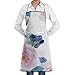 Produktbild Ejdkdo Unisex MacBook Case Floral Paradise Chef Apron with Pockets Commercial Restaurant and Home Kitchen Apron for Chef,Baker,Servers,Waitress,Waiter,Craftsmen