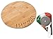 Produktbild Pizzateller / Pizzabrett ø 28 cm aus Bambusholz - 6 Stück, Holzstärke 1,5 cm, inkl. 1x Pizzaschneider