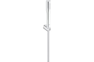GROHE Vitalio Get Stick Ensemble de Douche (Pommeau de Douche 1 jet Economie d’eau, Support Mural, Flexible de douche VitalioFlex Silver anti-torsion 1. 5m), Chromé, 27459000