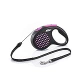 hundeleine leder 5m Reflektierende Komponenten Flexi DESIGN S pink SEIL 5 m