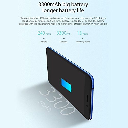 Vernee M5 MT6750 Octa-core Android 7.0 Cellulare 4G RAM 32G ROM 5.2 pollici 13MP 3300mAh 4G Dual SIM sensore di impronte digitali Smartphone
