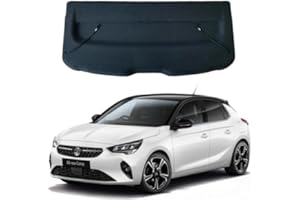 TCC Parcel Shelf Direct Car Parcel Shelf - Compatible with Vauxhall Corsa F 2019 Onwards Hatchback | Sturdy Boot Cover with Clips and Cord for Extra Storage | Space Saving Car Accessories | Black