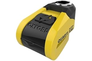 DOBLE XX Oxford LK215 Quartz XA6 Alarma Candado de Disco (Pin de 6mm) USB Recargable., Amarillo Negro