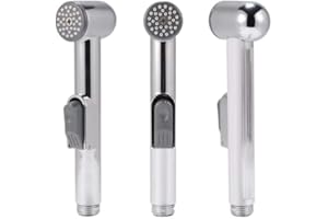 HAIRSTORE Bargin - Spruzzatore per bidet e pannolini, per bagno, bidet e WC, in acciaio inox, per la pulizia del WC, colore nero (rivestimento in plastica cromata)