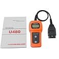 Generic U480 OBD2 OBDII EOBD CAN-Bus Auto Scanner Engine Code Reader Diagnostic Tool, Orange and Black