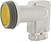 Price comparison product image Schwaiger 714371 Digital Premium Quad LNB (Charcoal) for Two Participants with Sun Protect and Pull-Out Weather Protection, Gold-Plated Connectors For Highest Quality (Full HD, 3D, Ultra HD / 4K)