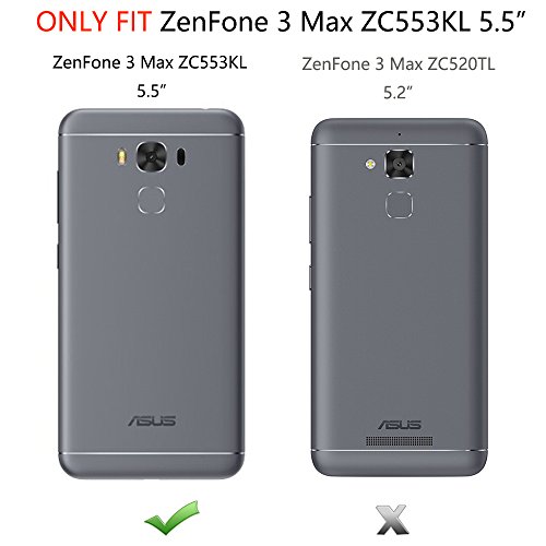 Asus ZenFone 3 Max ZC553KL Funda  Funda Protectora del H  brido de Doble Capa en Duro PC   TPU Silicona Absorci  n de Impacto y Anti-Ara  azos para Asus ZenFone 3 Max ZC553KL 5 5  2016  Magenta